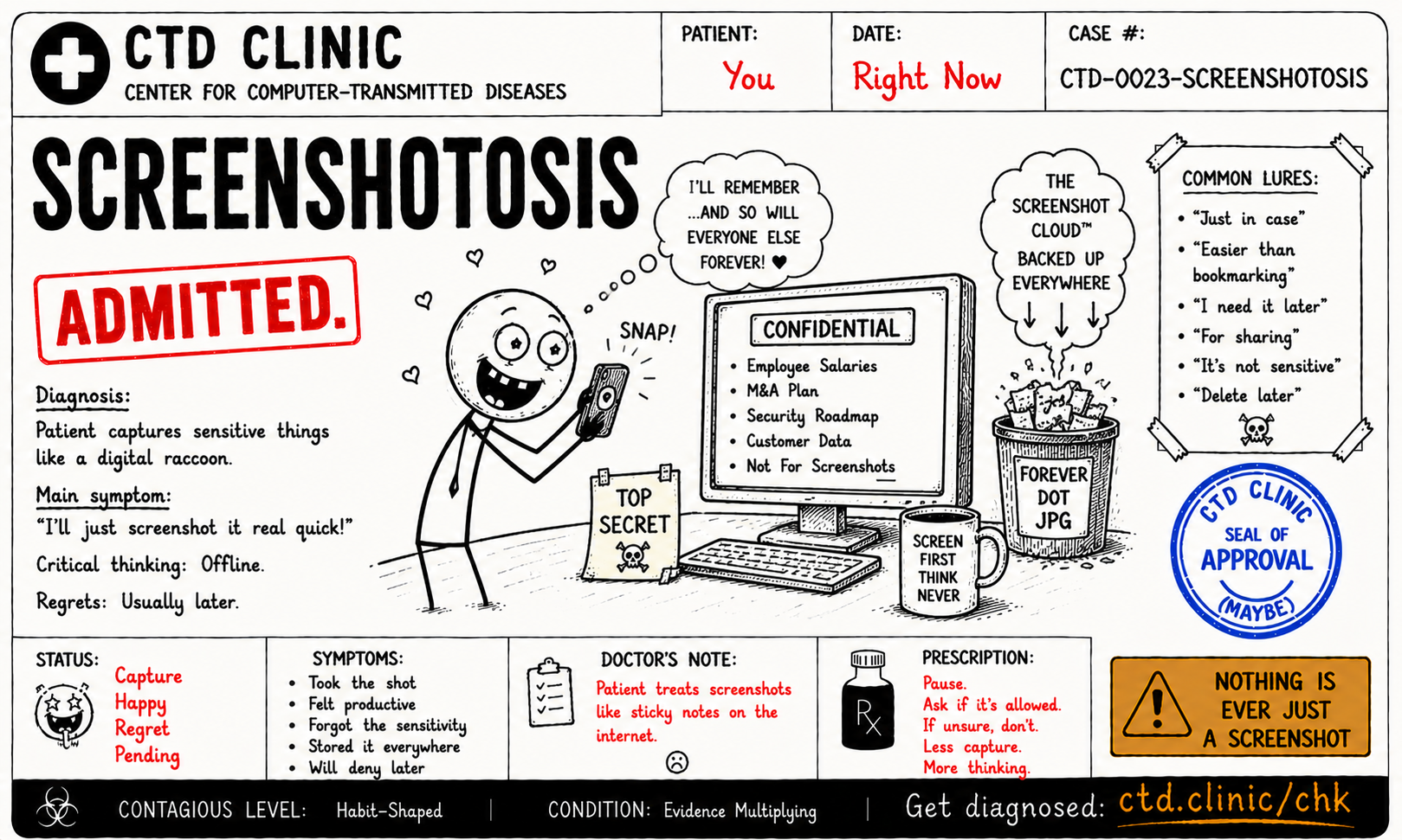 Screenshotosis diagnosis card